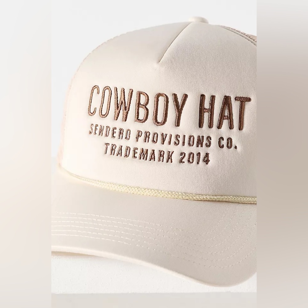 Anthropologie Sendero Cream Cowboy Hat Cap New